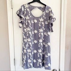 Altar'd State Blue Flowy Mini Dress S